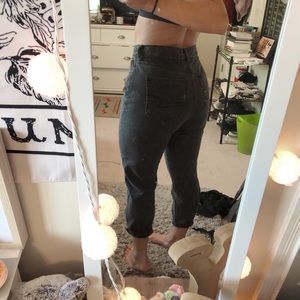 American Eagle Black Denim Mom Jeans